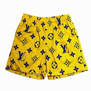 Bravest Studios x Louis Vuitton Lakeshow Shorts in Yellow & Purple